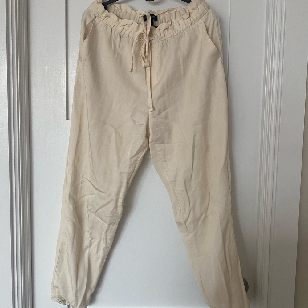 Cream Trousers - Banana Republic